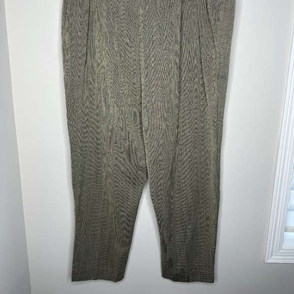 Ellen Tracy Size 24 Black/Khaki Wool Blend Trousers, new/NWT - Picture 4 of 7